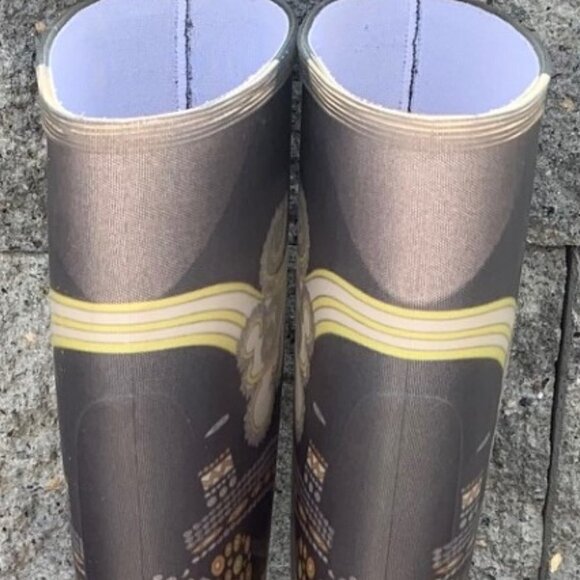 EMILIO PUCCI Rubber Printed Rain Boots Size 5 - Picture 8 of 16